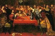 Valentine Cameron Prinsep Prints A Venetian Gaming-House in the Sixteenth Century oil painting